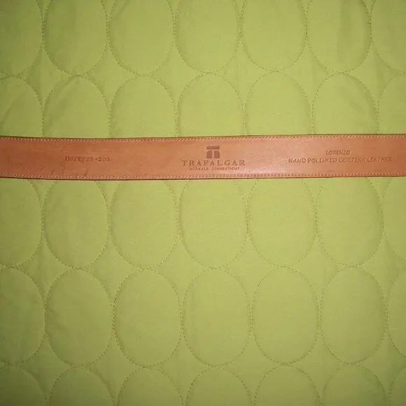 Trafalgar Cortina Brown Lorenzo Leather Belt